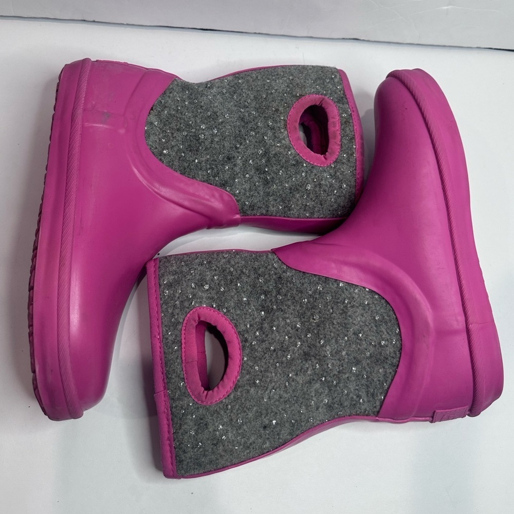 UGG Pink and Gray kids Rubber Boots sz.3 - Picture 4 of 6